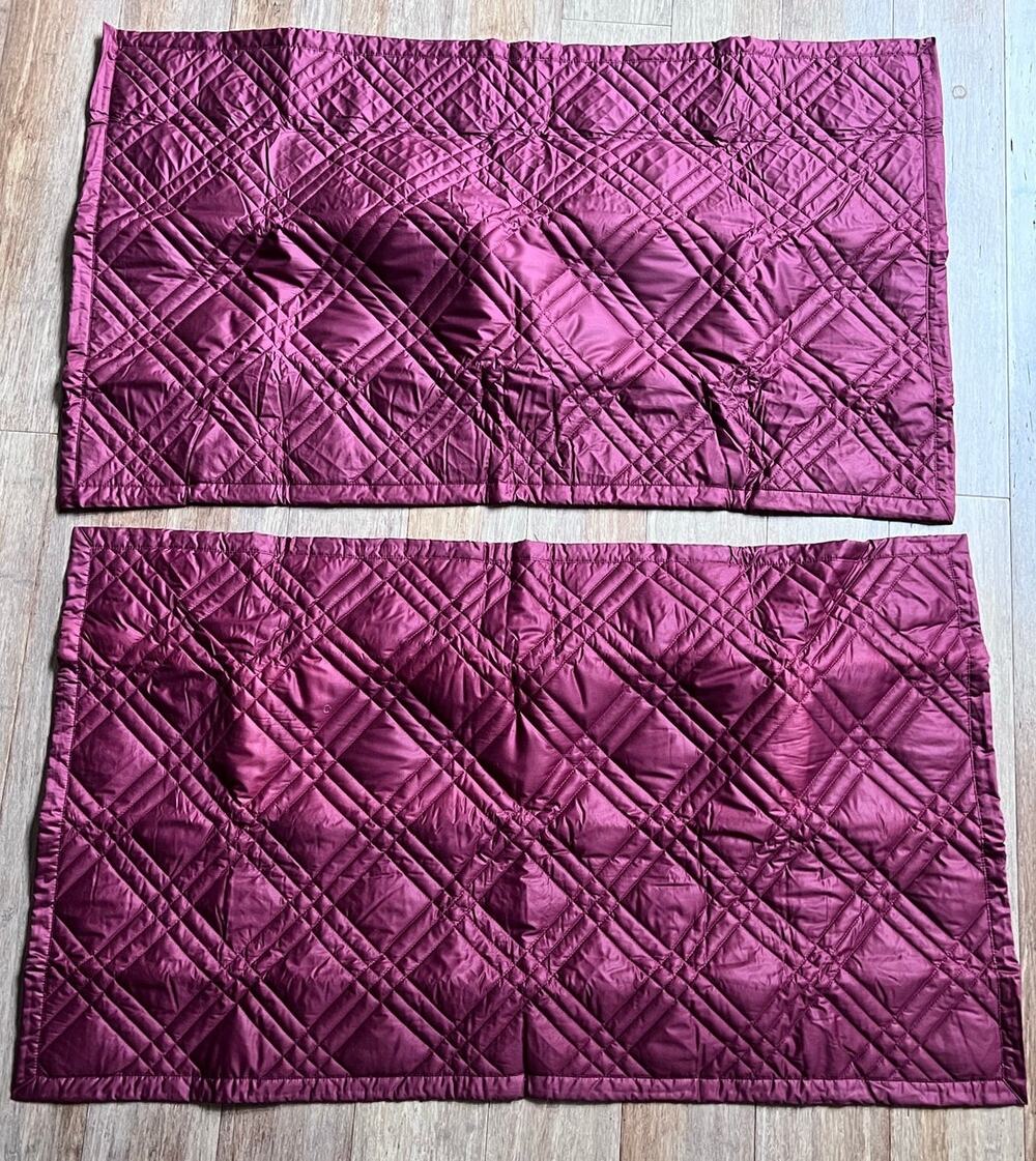 Cuddledown Set Of 2 King Size 100% Cotton Shell Quilted Shams Merlot Color NEW